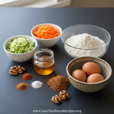 Spiced Zucchini Carrot Bread Recipe - cooking process