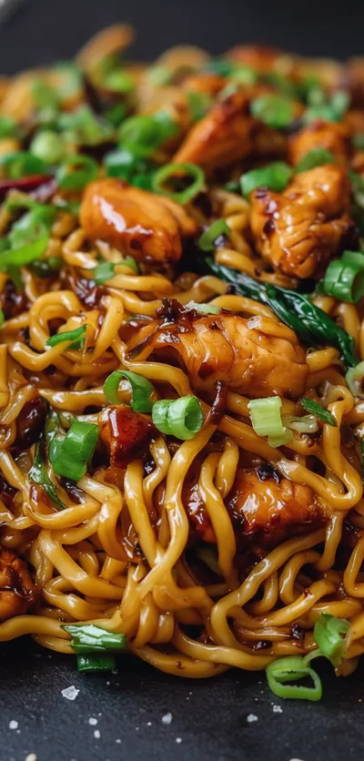 Sticky Garlic Chicken Noodles – High Protein Quick Dinner