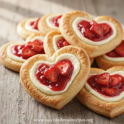 Strawberry Cream Cheese Heart Danishes