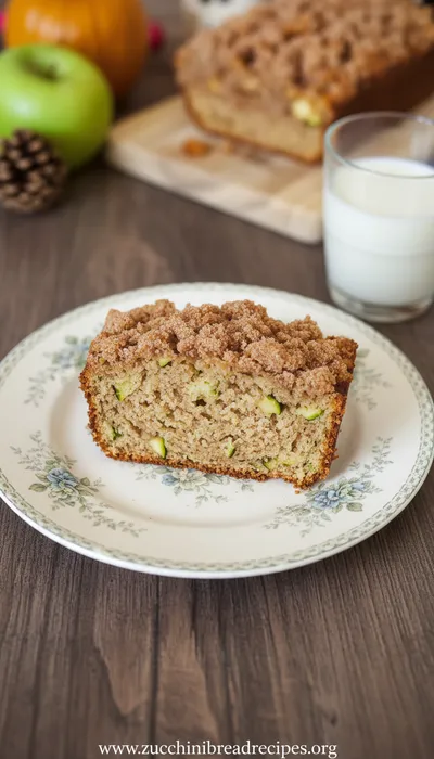 Streusel Apple Zucchini Bread - ready to serve