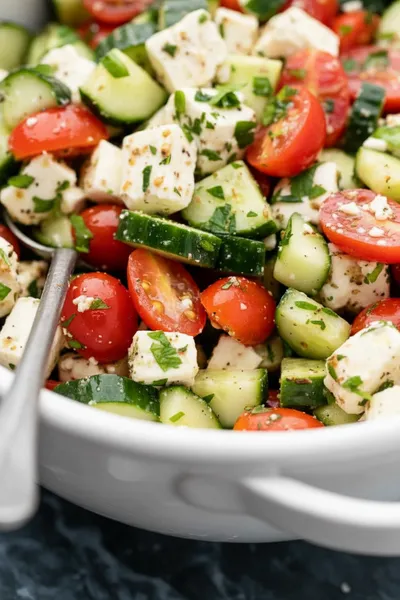 Tomato Cucumber Feta Salad