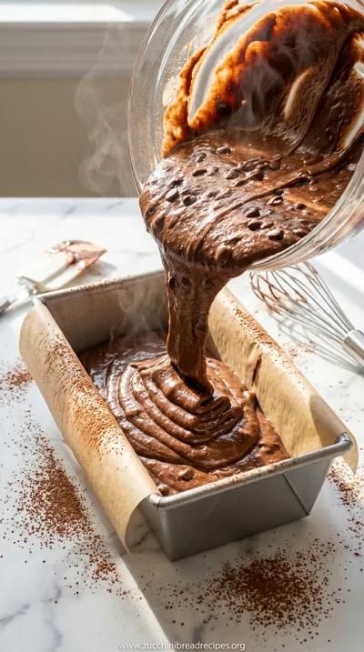 Vegan Double Chocolate Zucchini Bread Recipe - cooking process