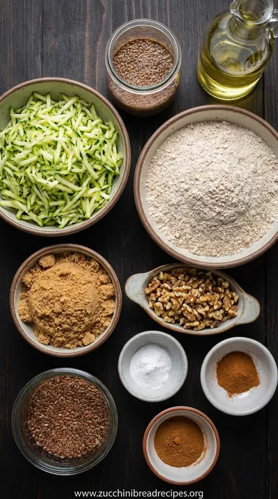 1 Bowl Vegan Zucchini Bread Recipe - ingredients preparation