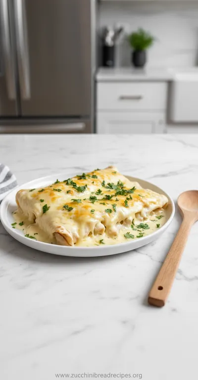 White Chicken Enchiladas – Creamy Sauce in 30 Minutes