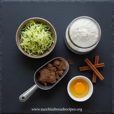 Easy Zucchini Bread Recipe - Moist and Quick - ingredients preparation
