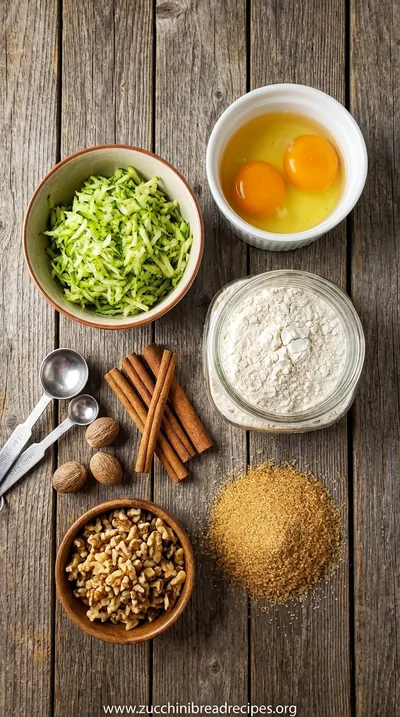 The Best Zucchini Bread Recipe - Moist & Delicious - ingredients preparation