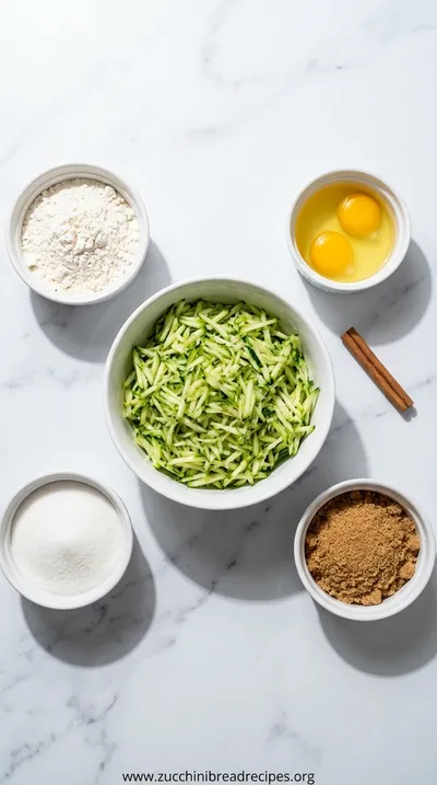 Moist and Easy Zucchini Bread Recipe - ingredients preparation