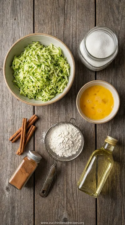 Grandma's Old-Fashioned Zucchini Bread Recipe - ingredients preparation