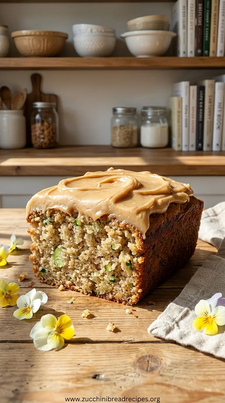 Homemade Zucchini Cake With Brown Sugar Icing