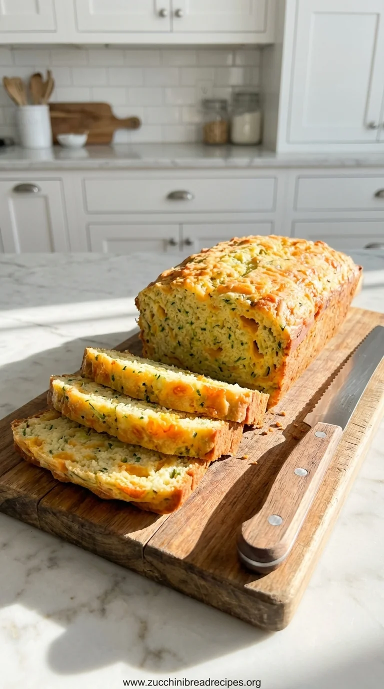 Zucchini Cheddar Cheese & Chive Buttermilk Quick Bread