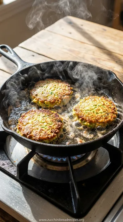 Easy 5-Ingredient Zucchini Fritters Recipe - cooking process