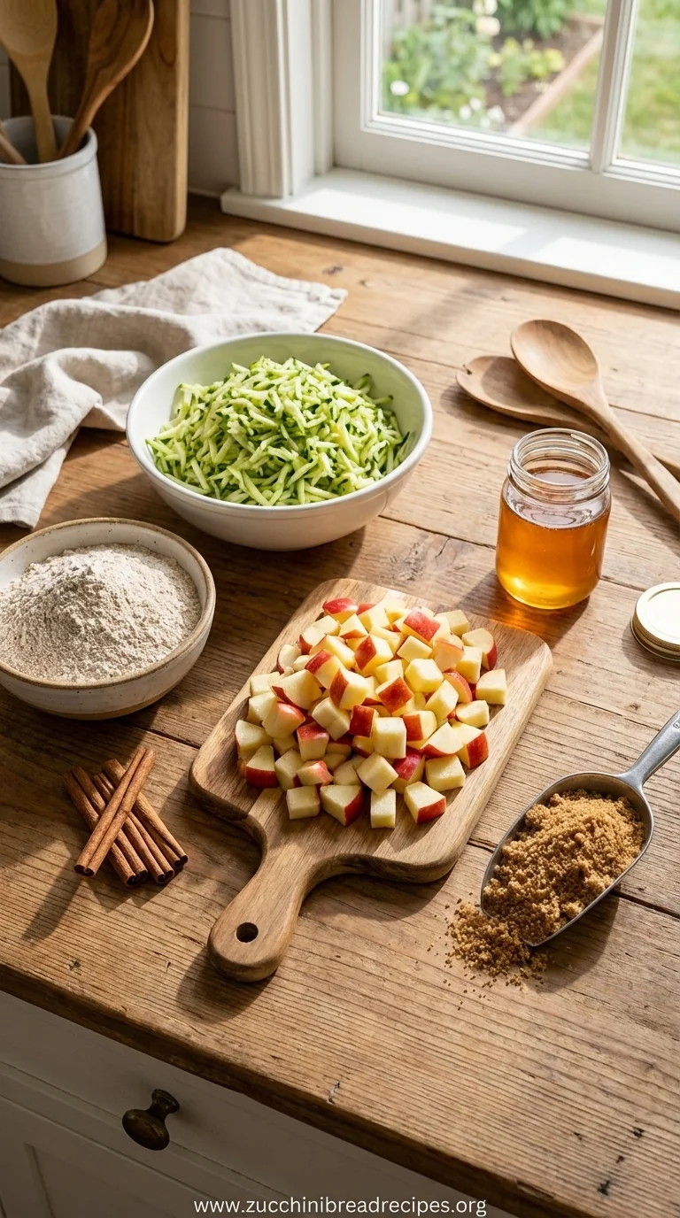 Incredible Zucchini Apple Bread: Easy Homemade Recipe - ingredients preparation