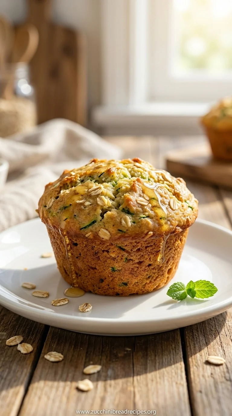 Zucchini Banana Muffins with Oats: Healthy Breakfast Recipe - ready to serve