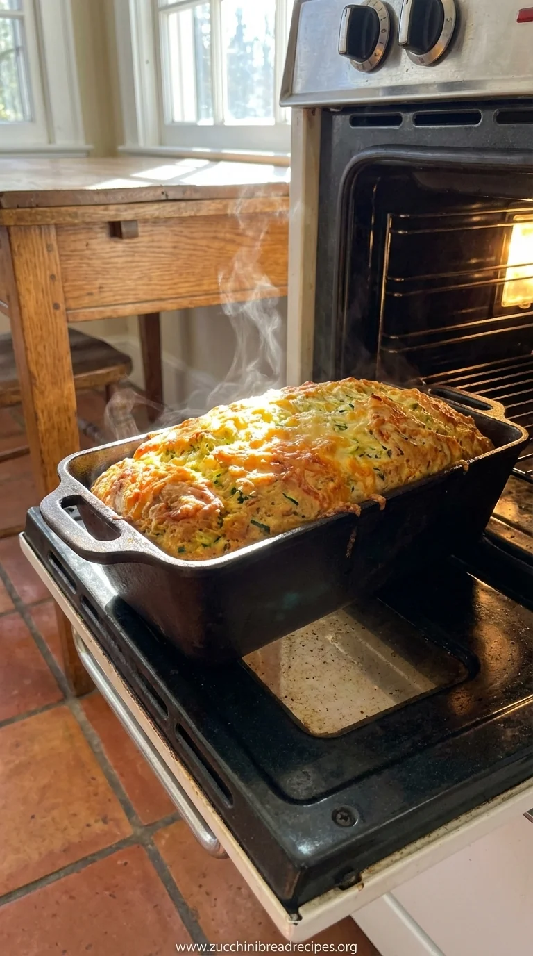 Garden Zucchini Cheddar Quick Bread Recipe - cooking process