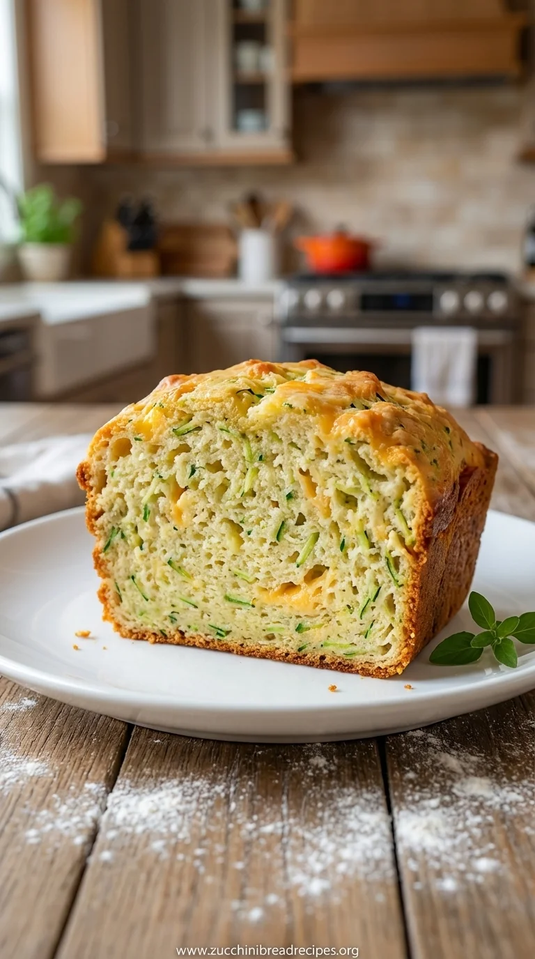 Garden Zucchini Cheddar Quick Bread Recipe - ready to serve