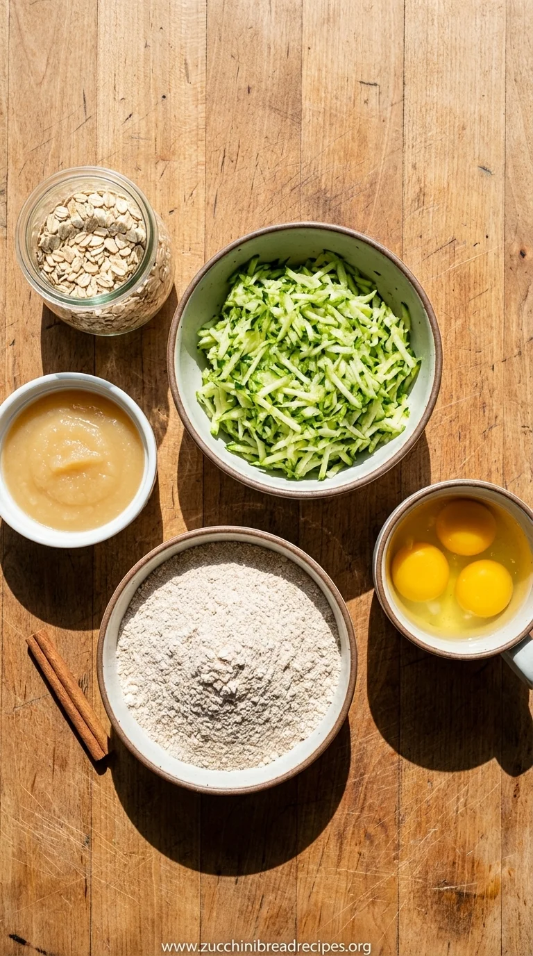 Homemade Zucchini Muffins: Easy Healthy Recipe - ingredients preparation