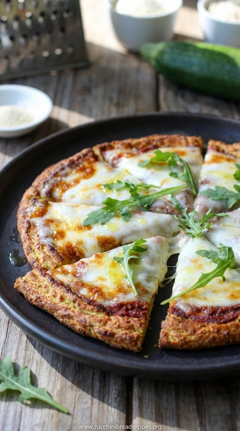 Easy Zucchini Pizza Crust Recipe - Healthy & Low Carb - ready to serve
